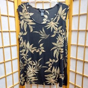 🌿 George Woman Y2K 2000s leaf botanical stretchy tank women's 3X 26/28